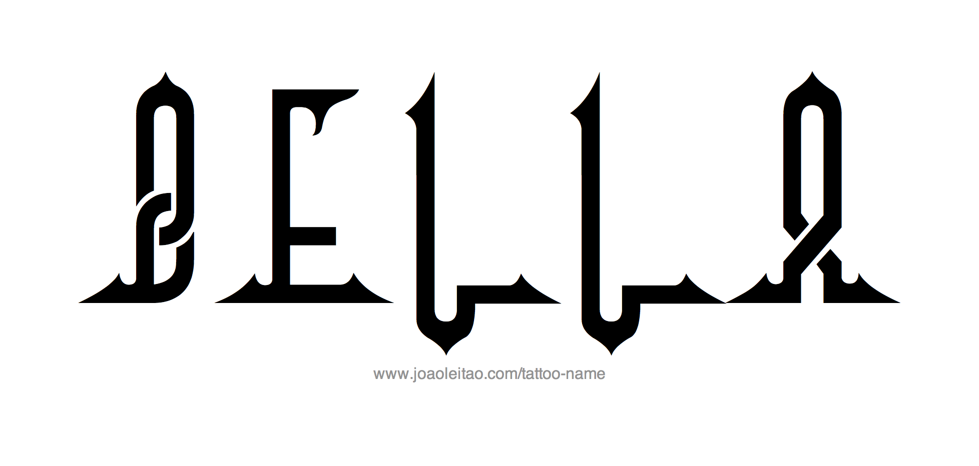 Bella Name Tattoo Designs